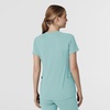Wink Renew Knit Women’s Flex-n-Reach V-Neck Raglan Scrub Top(Coastal Blue)
