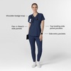 Wink Renew Knit Women’s Flex-n-Reach V-Neck Raglan Scrub Top(Navy)