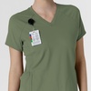 Wink Renew Knit Women’s Flex-n-Reach V-Neck Raglan Scrub Top(Olive)
