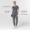 Wink Renew Knit Women’s Flex-n-Reach V-Neck Raglan Scrub Top(Pewter)