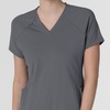Wink Renew Knit Women’s Flex-n-Reach V-Neck Raglan Scrub Top(Pewter)