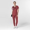 Wink Renew Knit Women’s Flex-n-Reach V-Neck Raglan Scrub Top(Ruby)