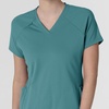 Wink Renew Knit Women’s Flex-n-Reach V-Neck Raglan Scrub Top(Vintage Teal)