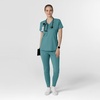 Wink Renew Knit Women’s Flex-n-Reach V-Neck Raglan Scrub Top(Vintage Teal)