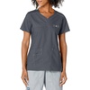 Wink WonderFLEX Patience – Women’s Curved Notch Neck Scrub Top(Charcoal)