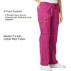 Wink WonderFLEX Patience – Women’s Curved Notch Neck Scrub Top(Hot Pink)