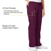 Wink WonderFLEX Patience – Women’s Curved Notch Neck Scrub Top(Wine)