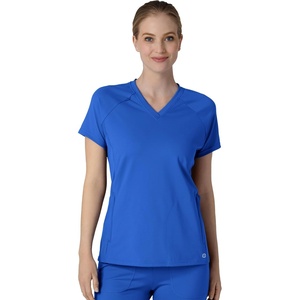 Wink Renew Knit Women’s Flex-n-Reach V-Neck Raglan Scrub Top(Royal)
