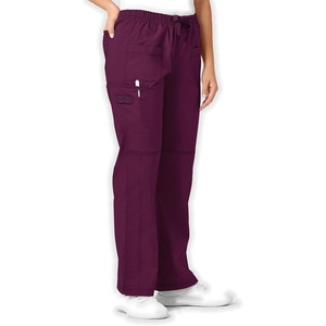 Wink WonderFLEX Patience – Women’s Curved Notch Neck Scrub Top(Wine)