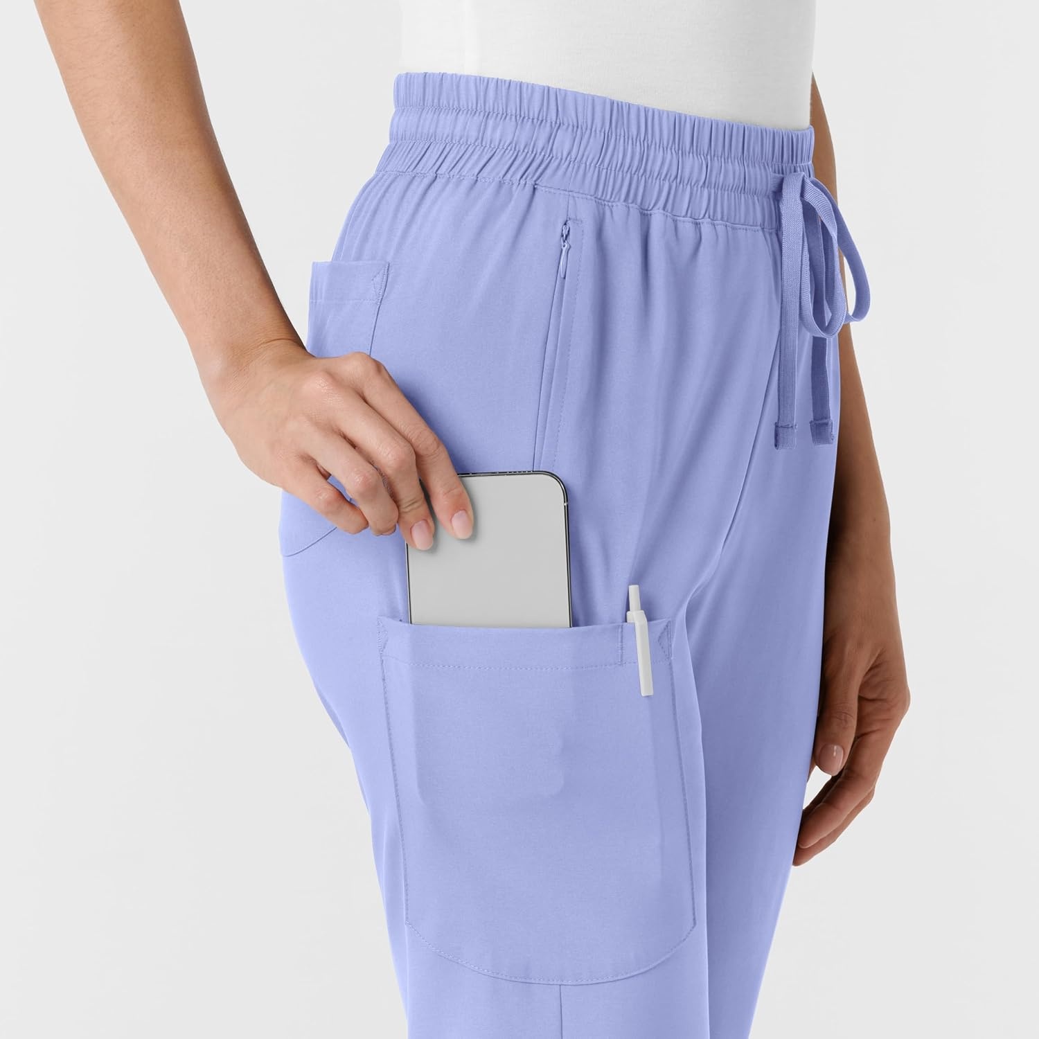 image:imageWINK Boundless Womens Bootcut Scrub PantCeil Blue