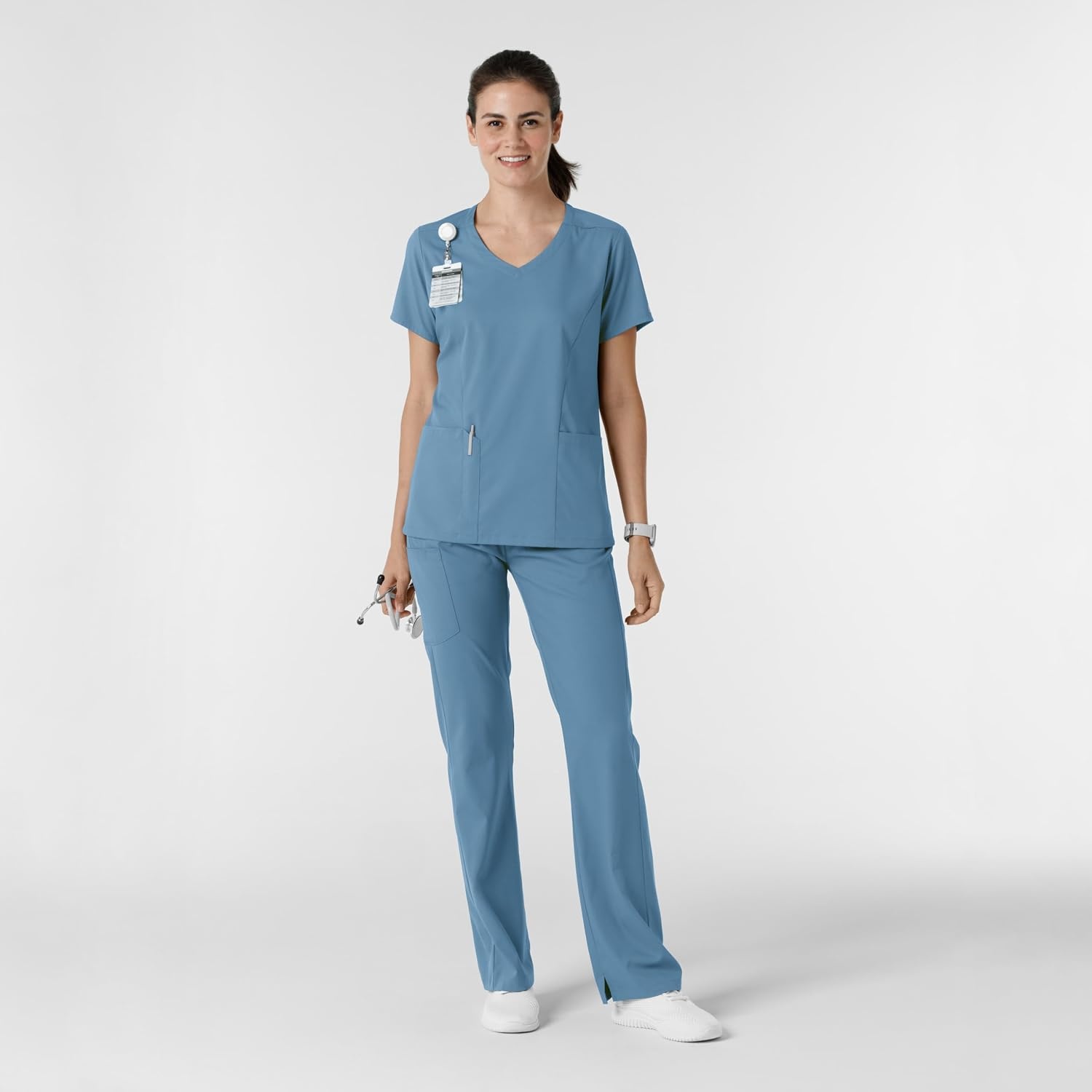 image:imageWINK Boundless Womens Bootcut Scrub PantPacific Blue