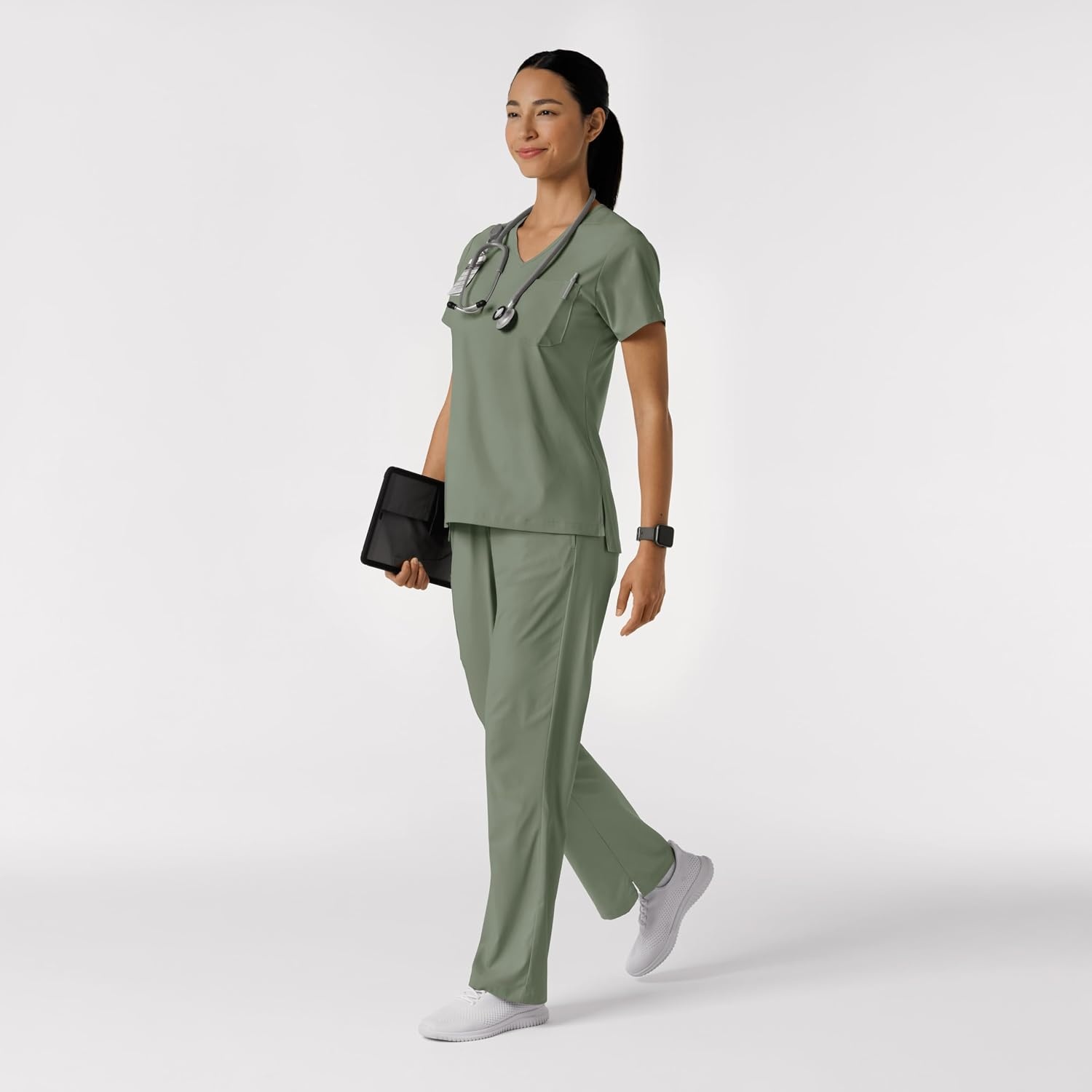 image:imageWINK Boundless Womens Bootcut Scrub PantSage