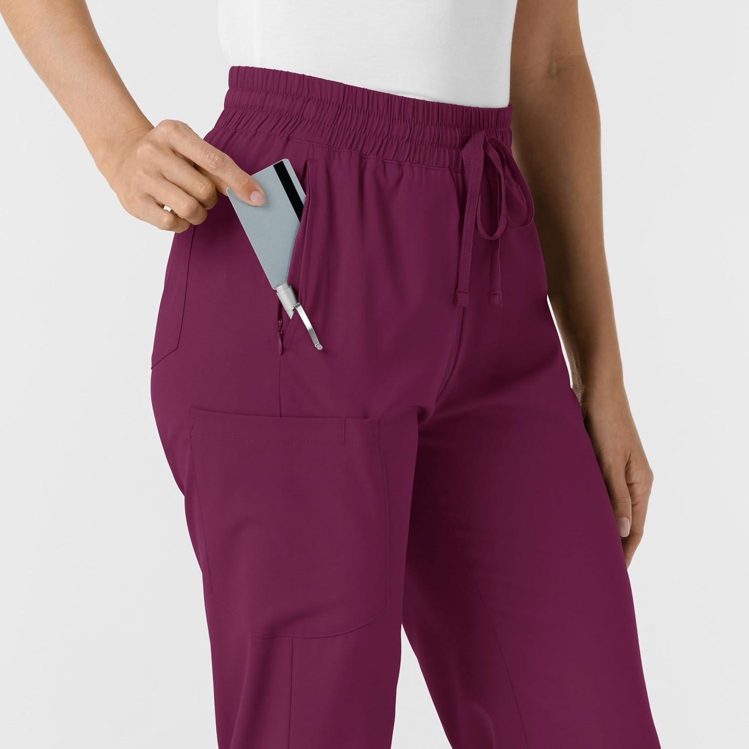 image:imageWINK Boundless Womens Bootcut Scrub PantWine