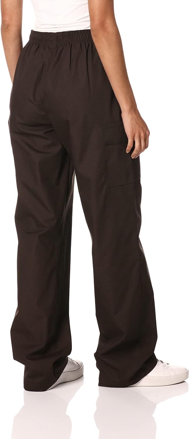 image:imageWINK WonderWORK Womens PullOn Cargo Scrub PantChocolate