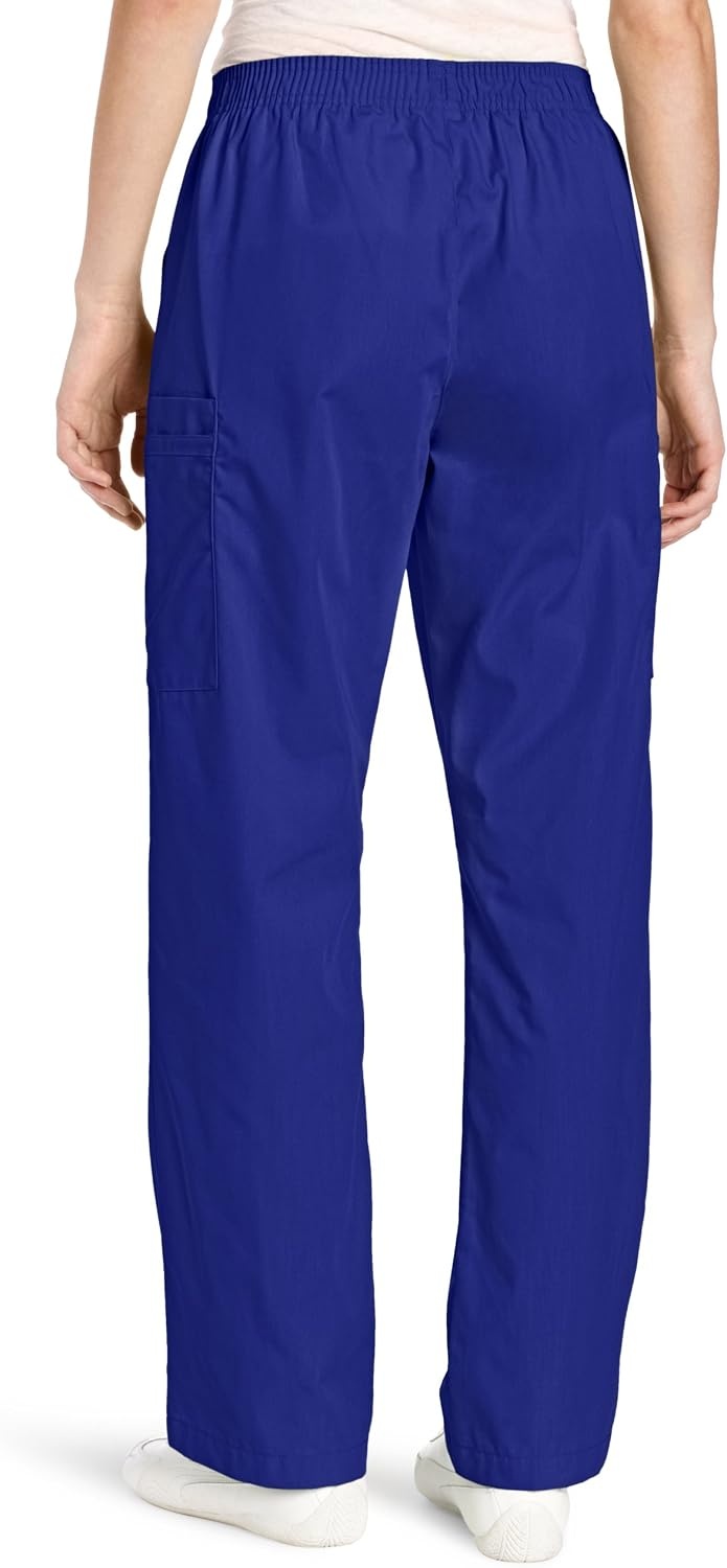 image:imageWINK WonderWORK Womens PullOn Cargo Scrub PantGalaxy Blue