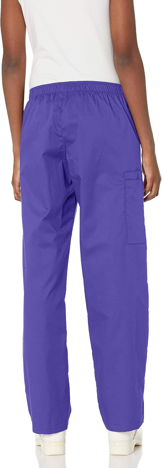image:imageWINK WonderWORK Womens PullOn Cargo Scrub PantGrape