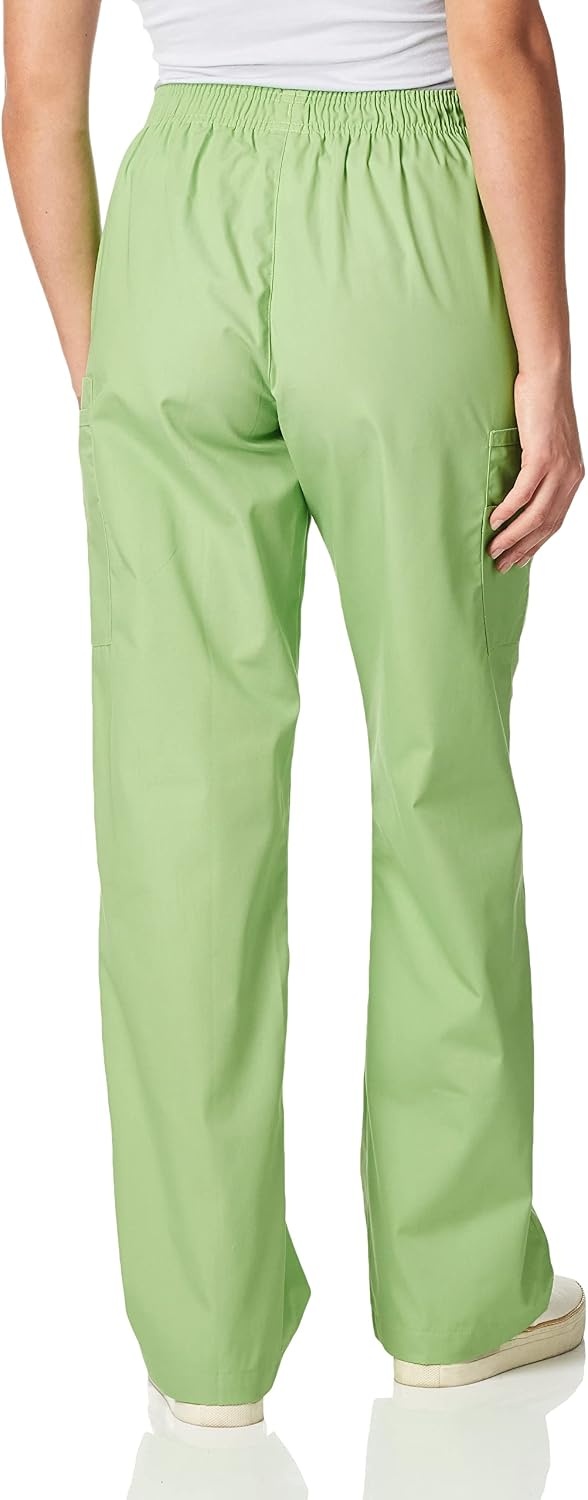 image:imageWINK WonderWORK Womens PullOn Cargo Scrub PantGreen Apple