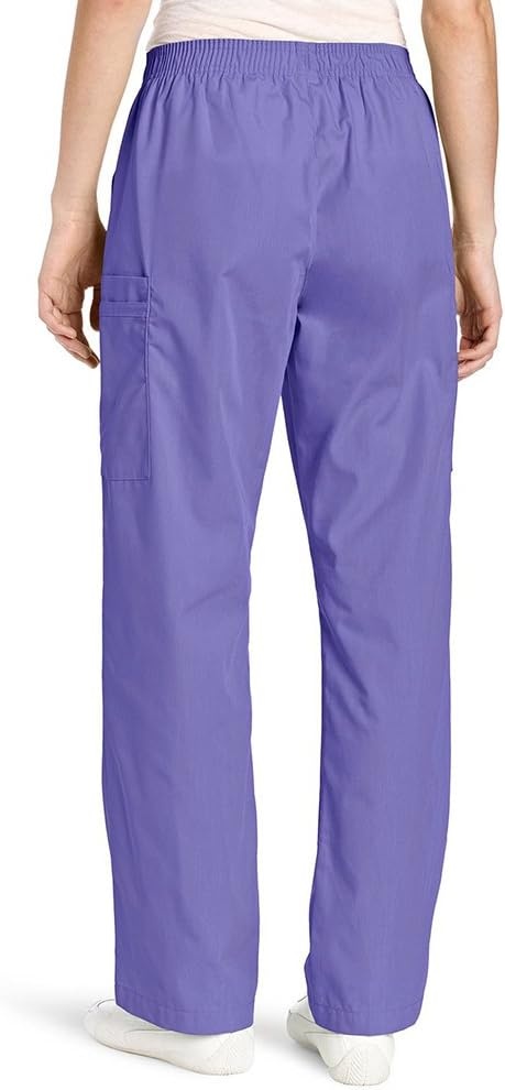 image:imageWINK WonderWORK Womens PullOn Cargo Scrub PantLavender