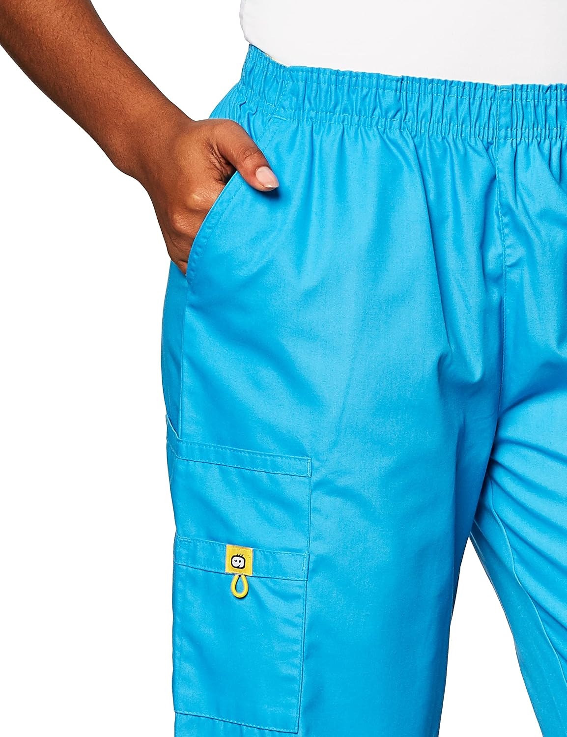 image:imageWINK WonderWORK Womens PullOn Cargo Scrub PantMalibu Blue