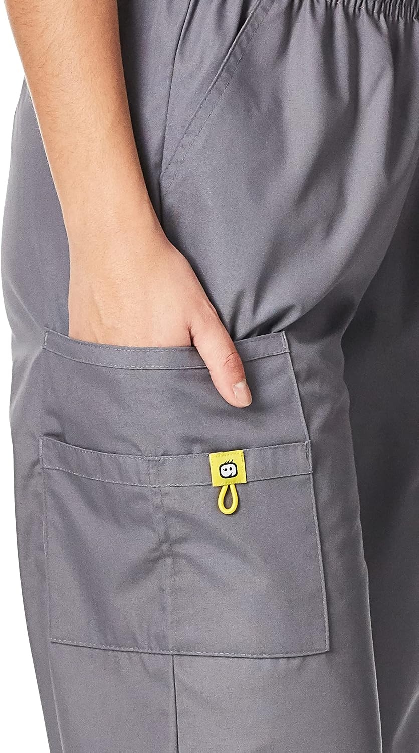 image:imageWINK WonderWORK Womens PullOn Cargo Scrub PantPewter