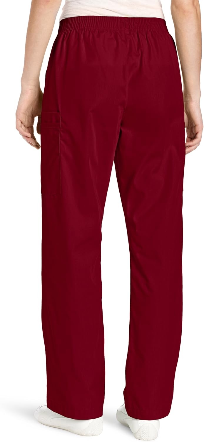 image:imageWINK WonderWORK Womens PullOn Cargo Scrub PantRed