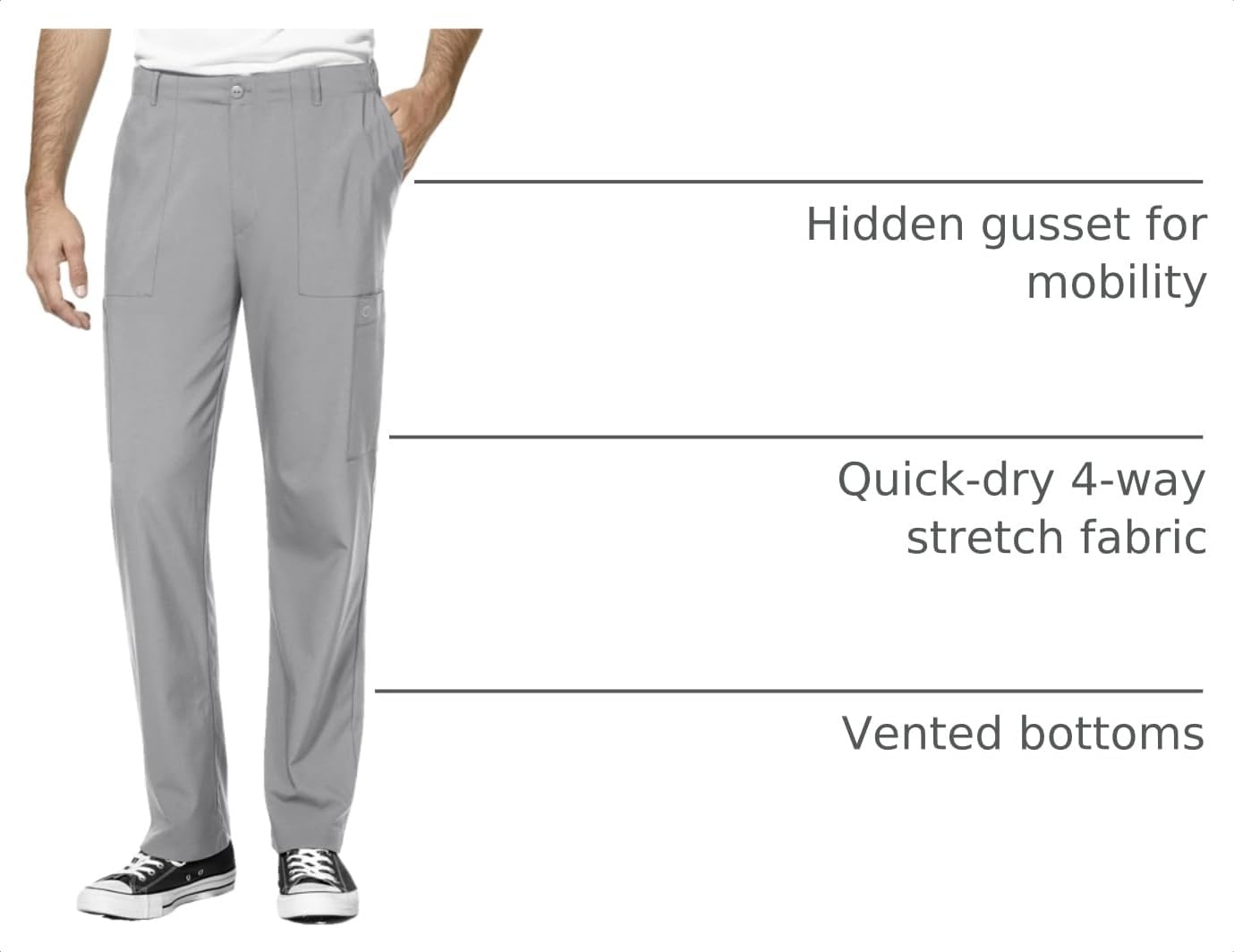 image:imageWink W123 Mens Flat Front Cargo Scrub PantGrey