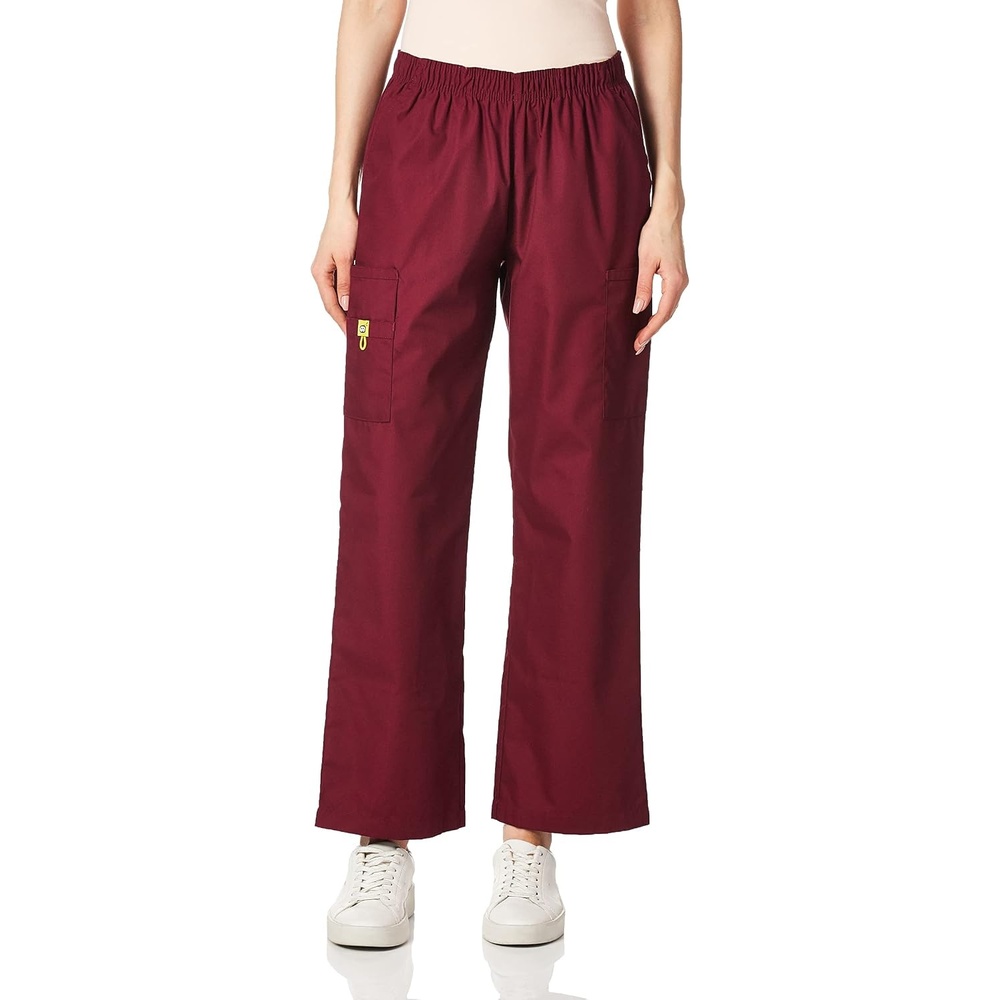 image:imageWINK WonderWORK Womens PullOn Cargo Scrub PantWine