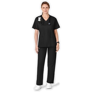 WINK WonderWORK Women’s Pull-On Cargo Scrub Pant(Black)
