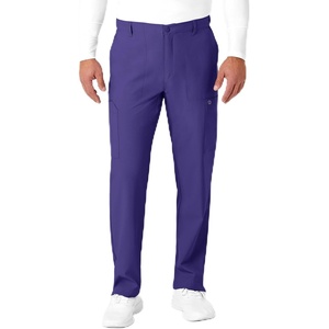Wink W123 Men’s Flat Front Cargo Scrub Pant(Grape)