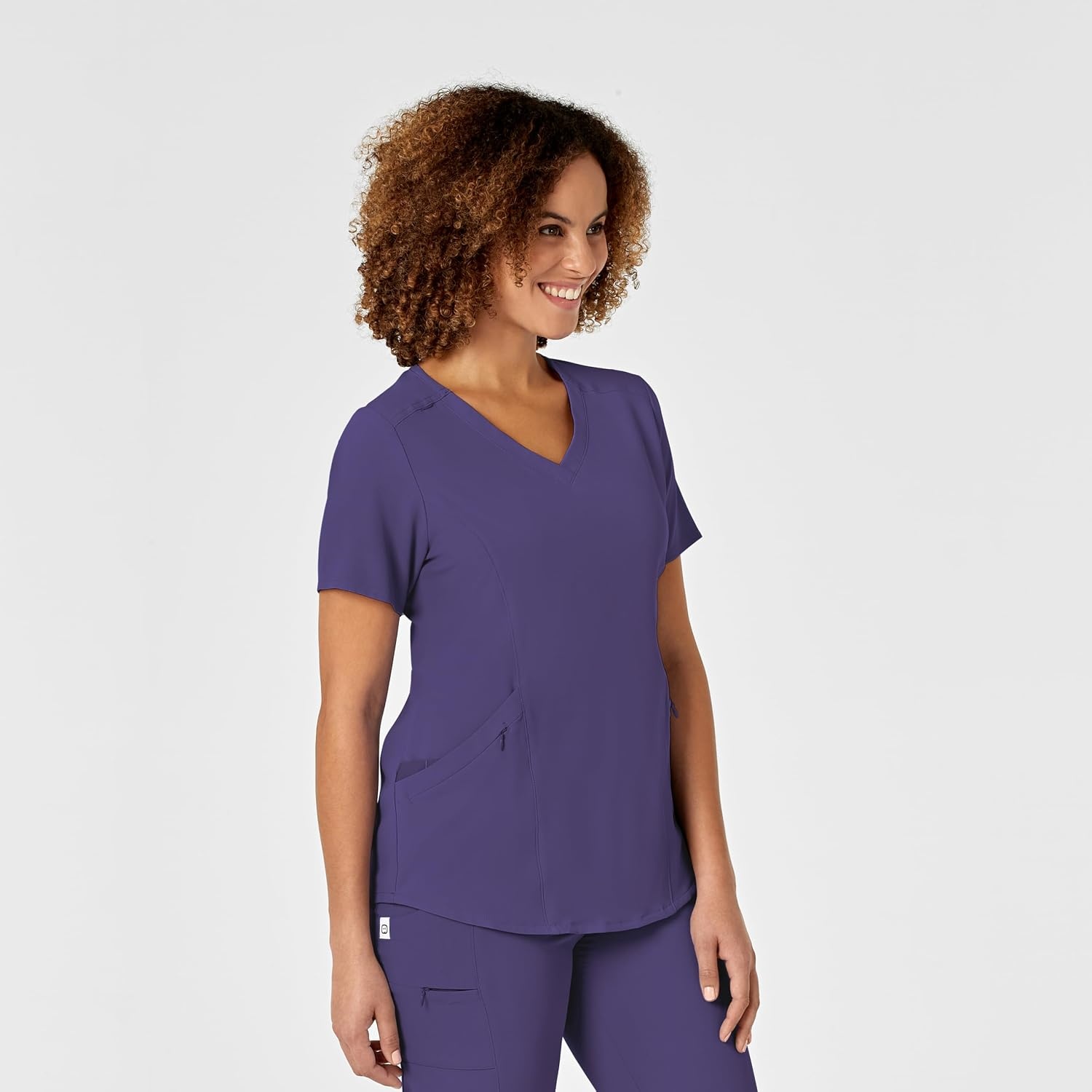 image:imageWINK Renew Womens VNeck Scrub TopGrape