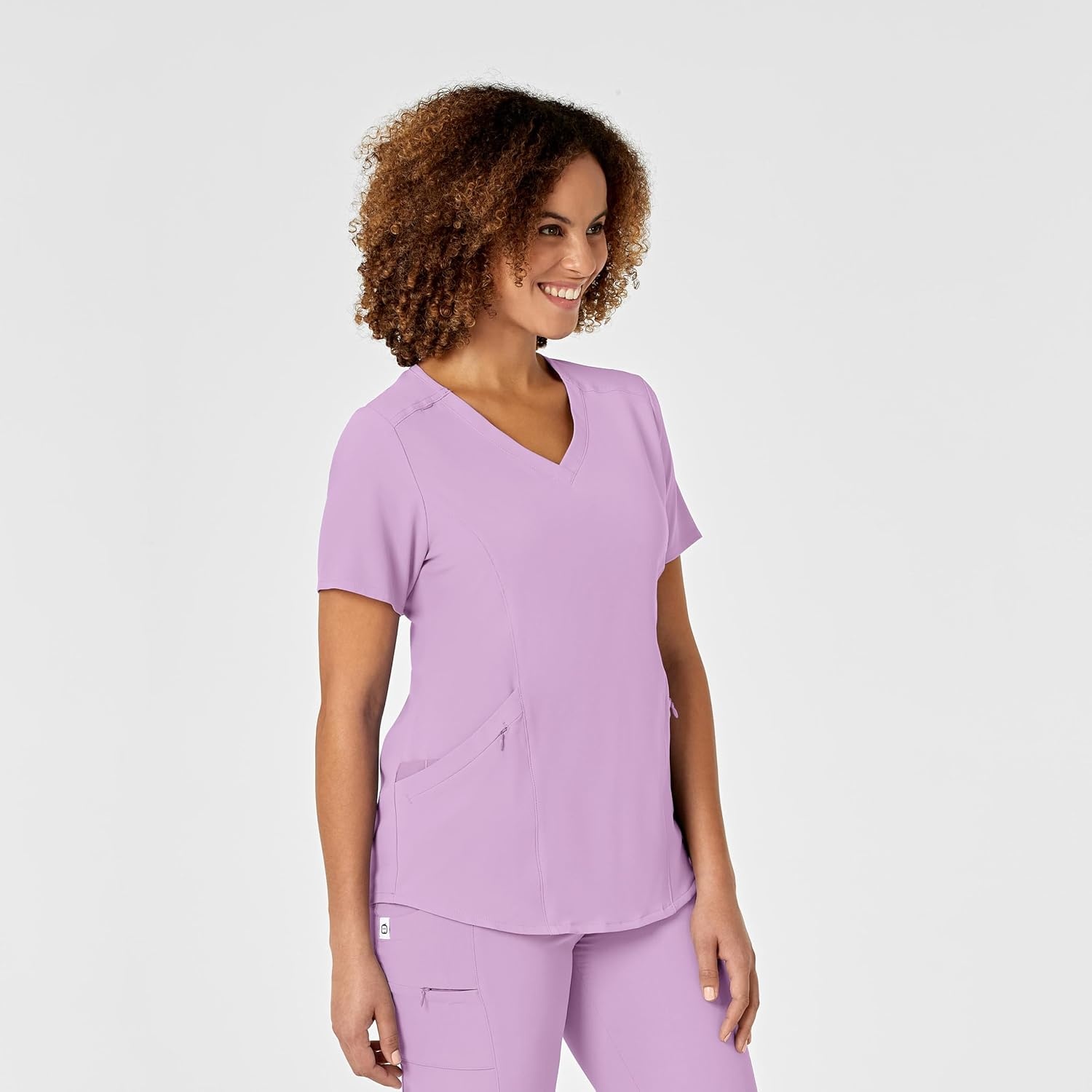 image:imageWINK Renew Womens VNeck Scrub TopViolet Tulle