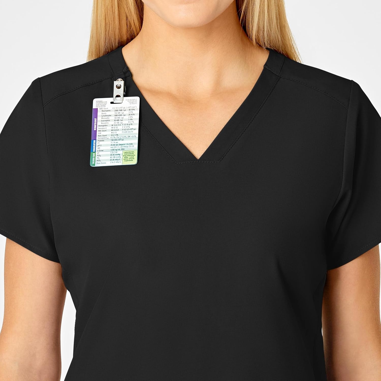 image:imageWomens Flex Back Stylized VNeck TopBlack