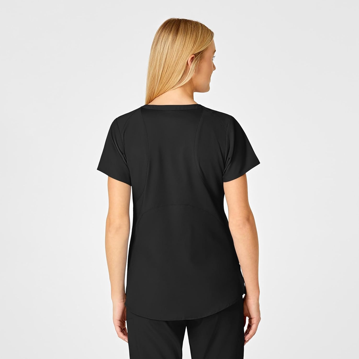 image:imageWomens Flex Back Stylized VNeck TopBlack