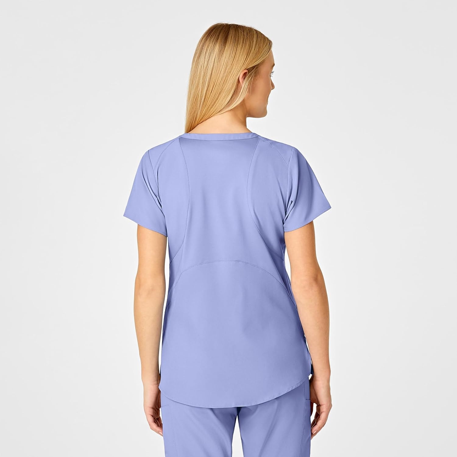 image:imageWomens Flex Back Stylized VNeck TopCeil Blue
