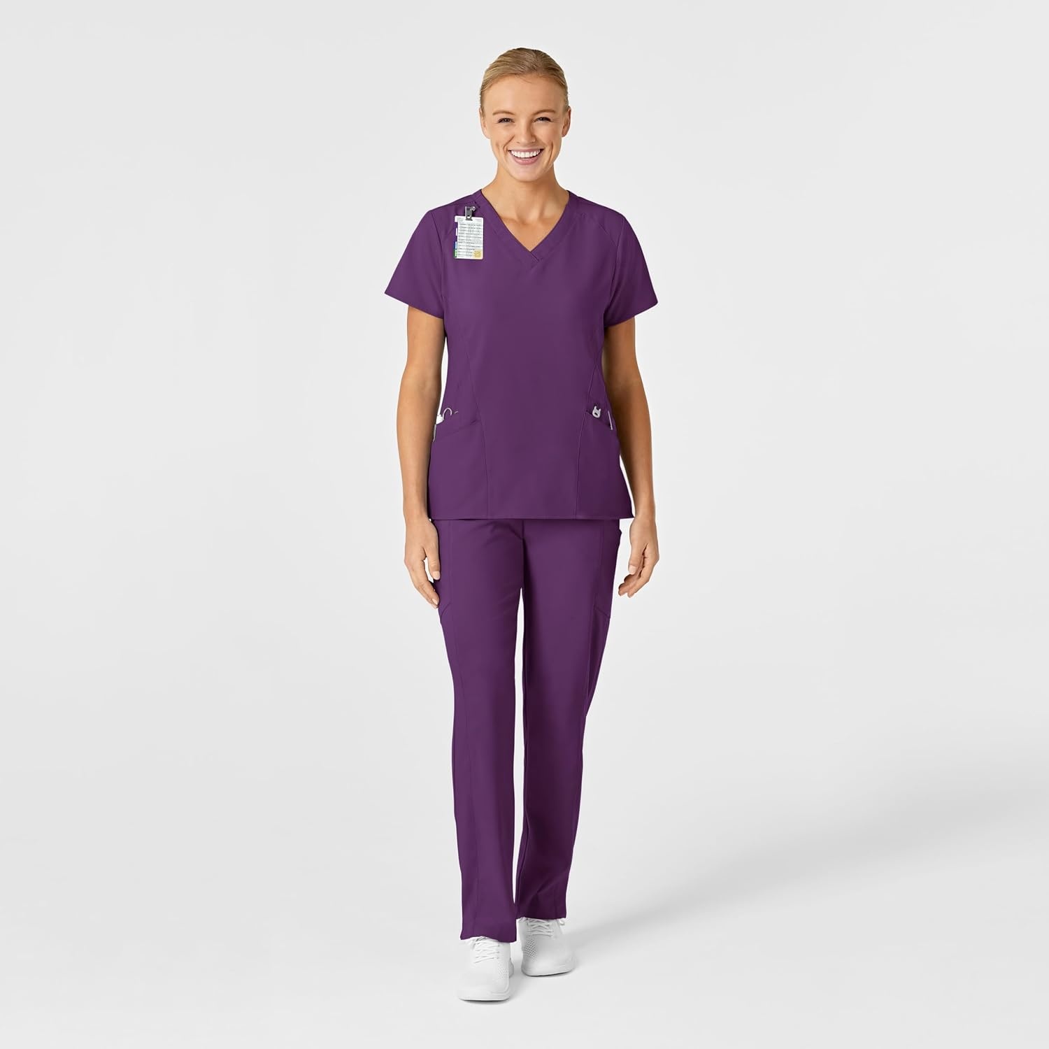 image:imageWomens Flex Back Stylized VNeck TopEggplant