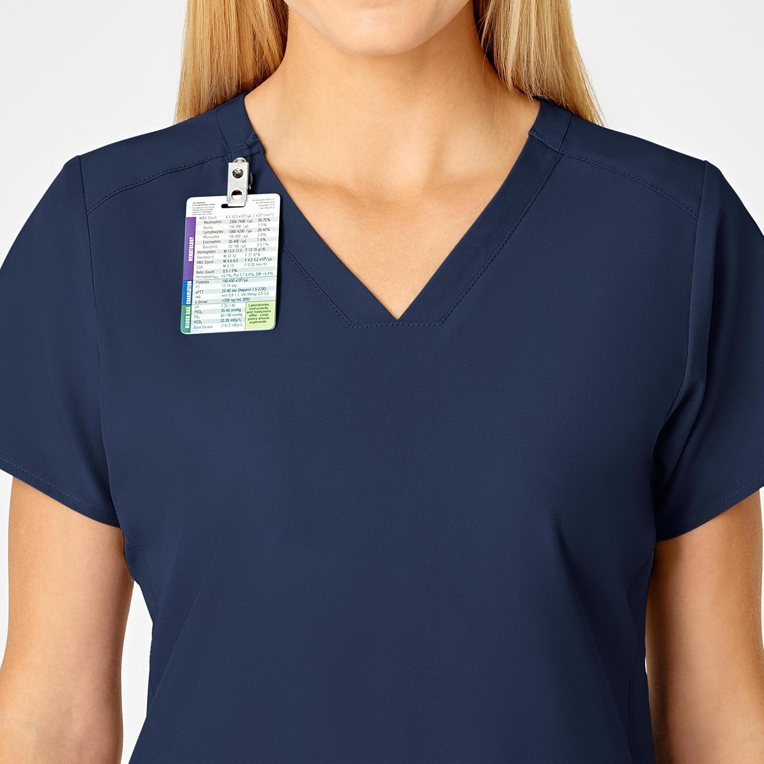image:imageWomens Flex Back Stylized VNeck TopNavy