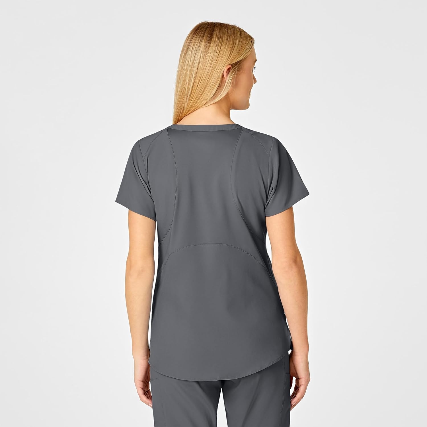 image:imageWomens Flex Back Stylized VNeck TopPewter