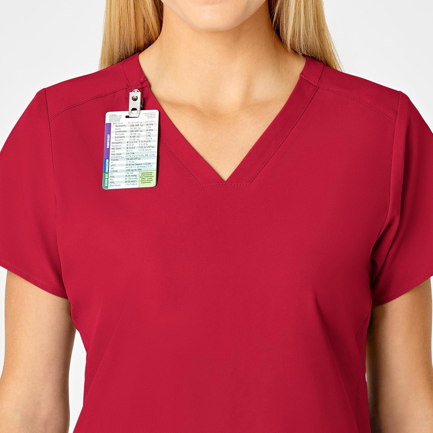 image:imageWomens Flex Back Stylized VNeck TopRed