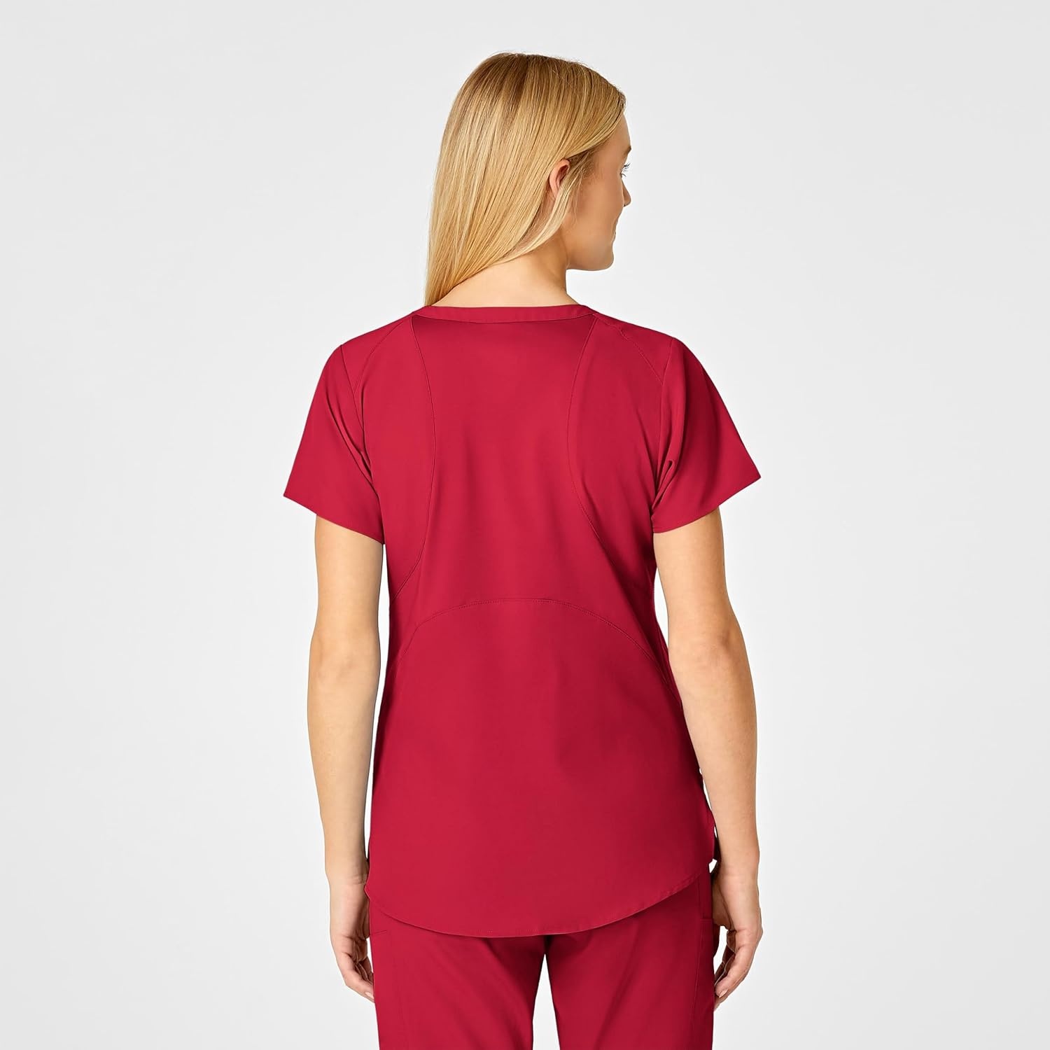 image:imageWomens Flex Back Stylized VNeck TopRed