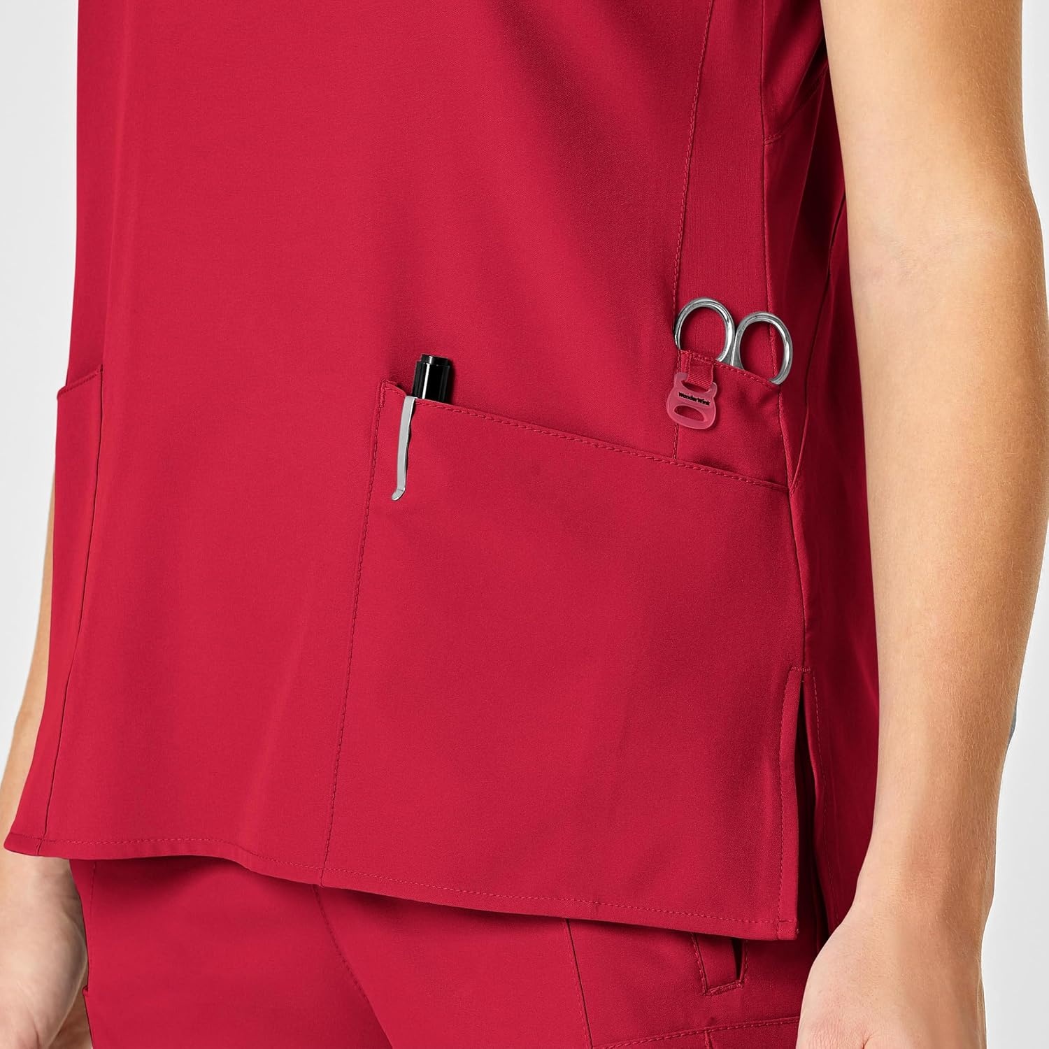 image:imageWomens Flex Back Stylized VNeck TopRed