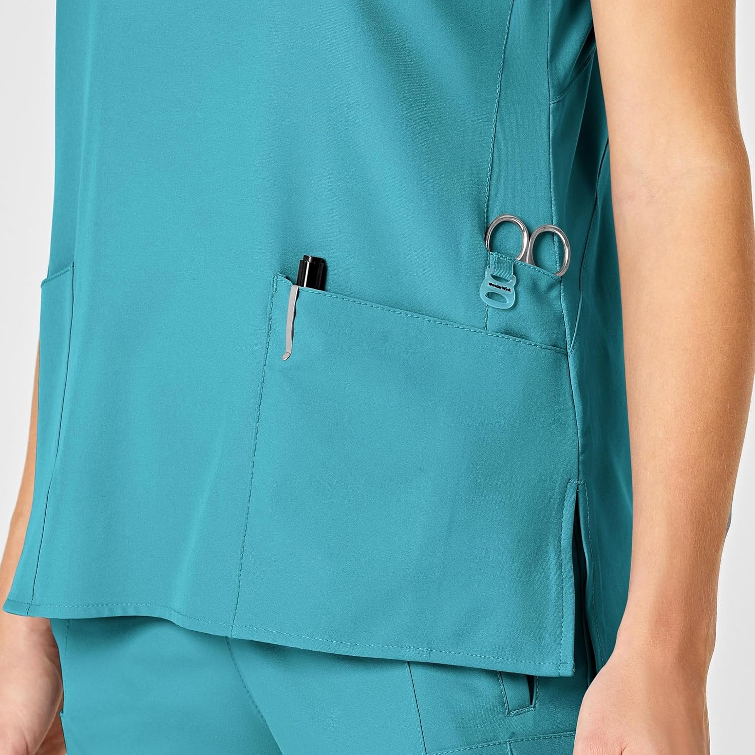 image:imageWomens Flex Back Stylized VNeck TopTeal Blue