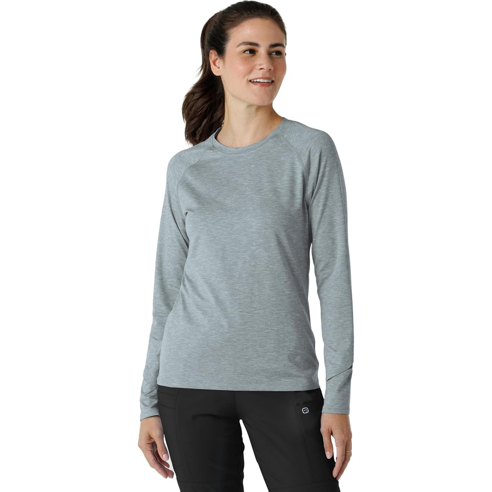 image:imageWink Layers Womens Watch Window Underscrub TopGrey Heather
