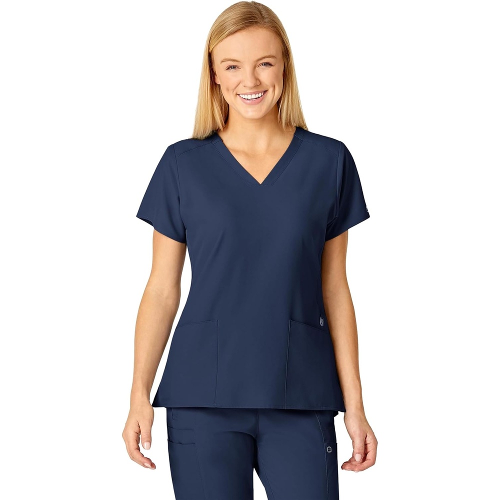 image:imageWomens Flex Back Stylized VNeck TopNavy