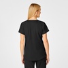 Women’s Flex Back Stylized V-Neck Top(Black)