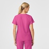 Women’s Flex Back Stylized V-Neck Top(Hot Pink)