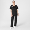 WonderWORK Wink Scrubs for Women, Vneck Scrub Tops(Black)