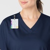 WonderWORK Wink Scrubs for Women, Vneck Scrub Tops(Navy)