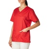 WonderWORK Wink Scrubs for Women, Vneck Scrub Tops(Red)