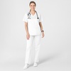 WonderWORK Wink Scrubs for Women, Vneck Scrub Tops(White)