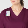 WonderWORK Wink Scrubs for Women, Vneck Scrub Tops(Wine)